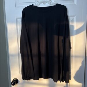 Hanes Men’s XXL Black Long Sleeve ComfortSoft Tee Crew Neck Cotton Blend 2XL